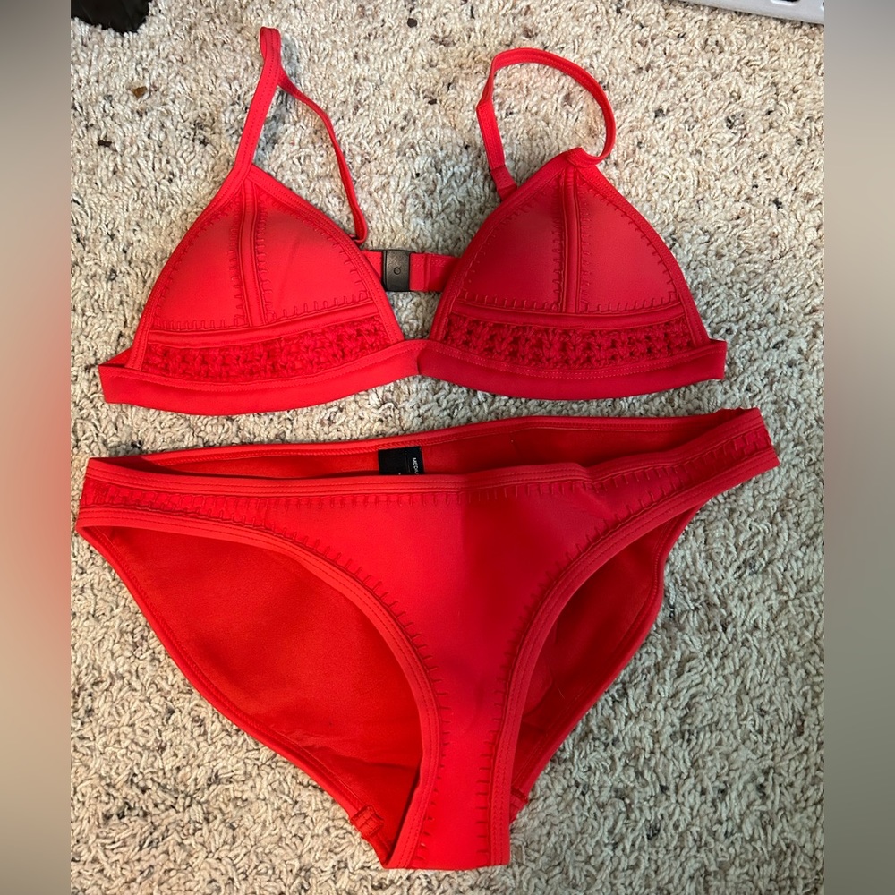 Red TRIANGL bikini - 100% neoprene